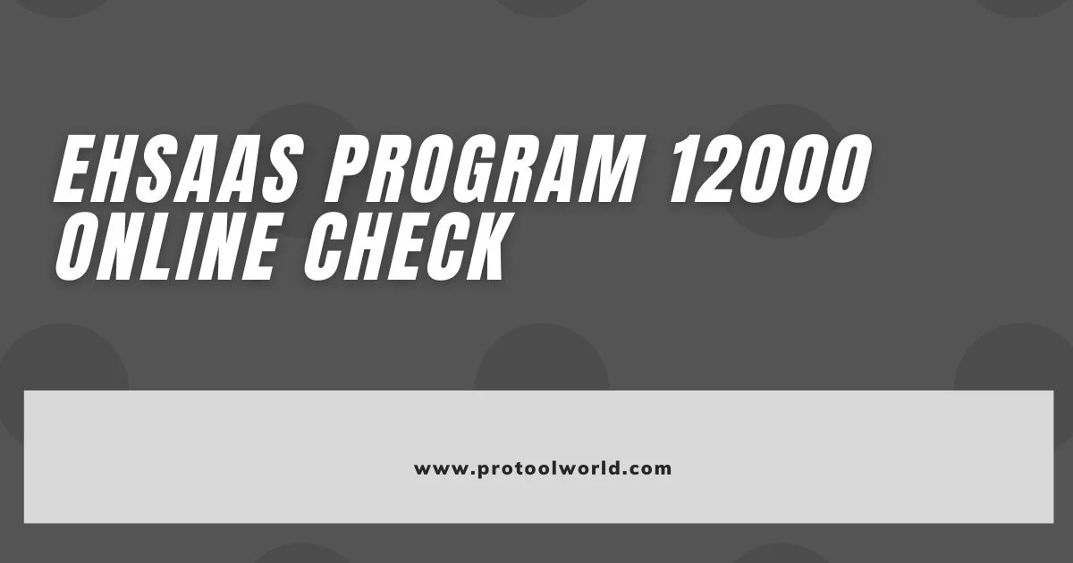 Ehsaas Program 12000 Online Check 2023: A Comprehensive Guide
